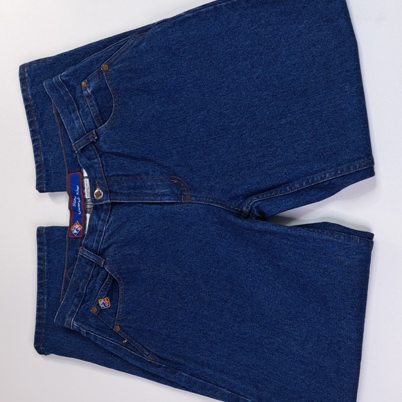 Vintage 90's Western Posted Slim Lowered Mid-Rise Tapered Leg Size 15/16 - Picture 4 of 17